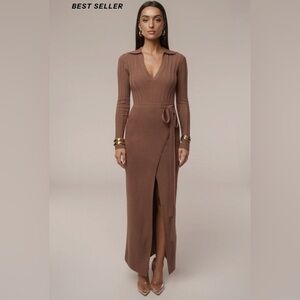 JLUX label chocolate Emma maxi dress Large